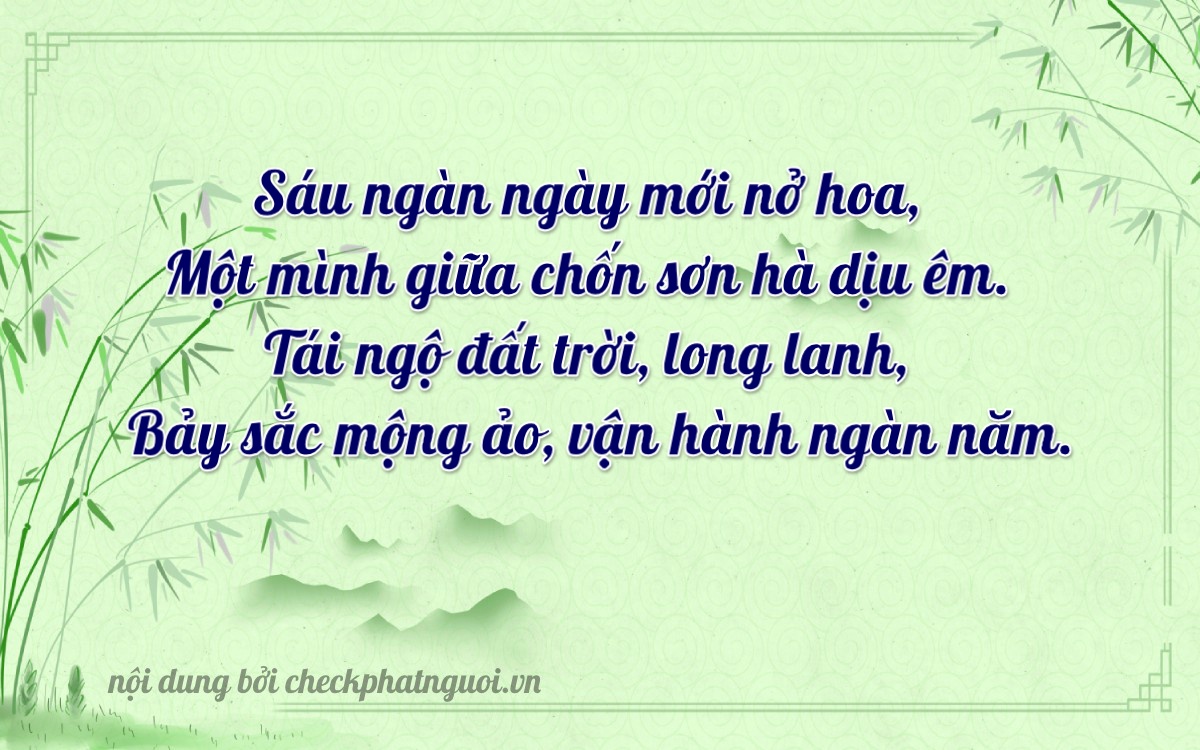 Bài thơ ý nghĩa cho <b>biển số 30H-61178</b> tại website checkphatnguoi.vn