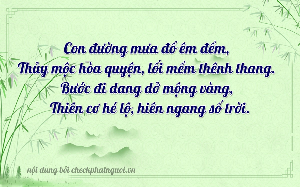 Bài thơ ý nghĩa cho <b>biển số 30H-63004</b> tại website checkphatnguoi.vn