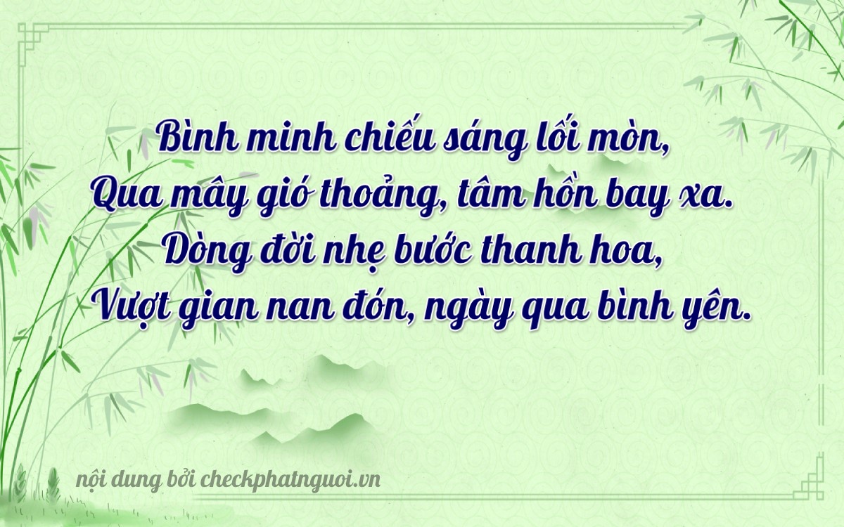 Bài thơ ý nghĩa cho <b>biển số 30H-63475</b> tại website checkphatnguoi.vn