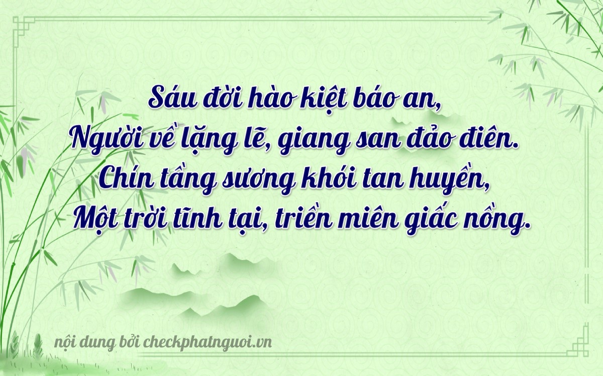 Bài thơ ý nghĩa cho <b>biển số 30H-66921</b> tại website checkphatnguoi.vn