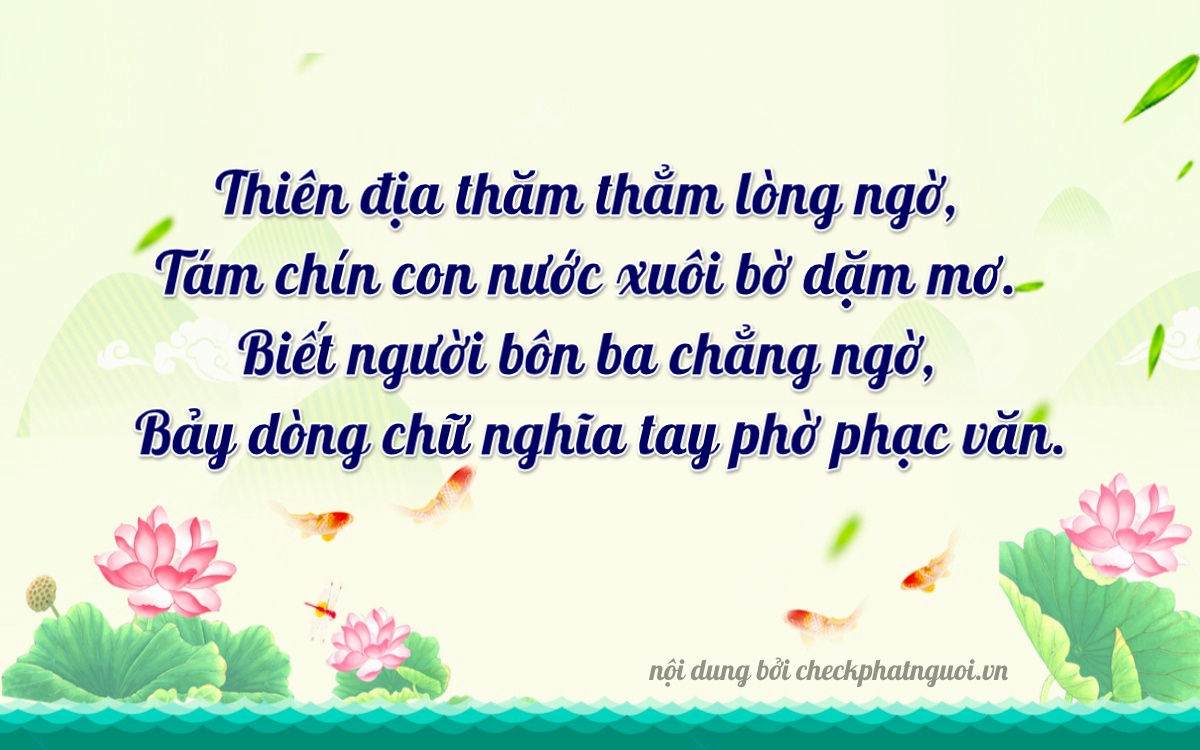 Bài thơ ý nghĩa cho <b>biển số 30H-86472</b> tại website checkphatnguoi.vn