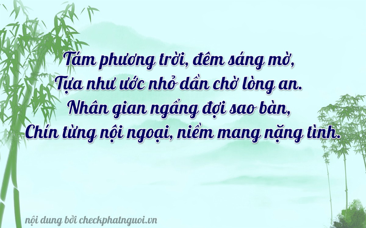 Bài thơ ý nghĩa cho <b>biển số 30H-88458</b> tại website checkphatnguoi.vn