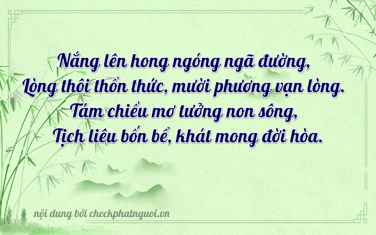 Bài thơ ý nghĩa cho <b>biển số 30K-08487</b> tại website checkphatnguoi.vn