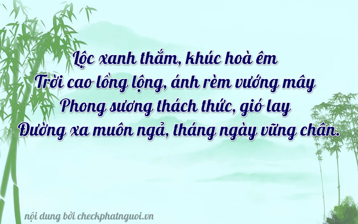 Bài thơ ý nghĩa cho <b>biển số 30K-15456</b> tại website checkphatnguoi.vn