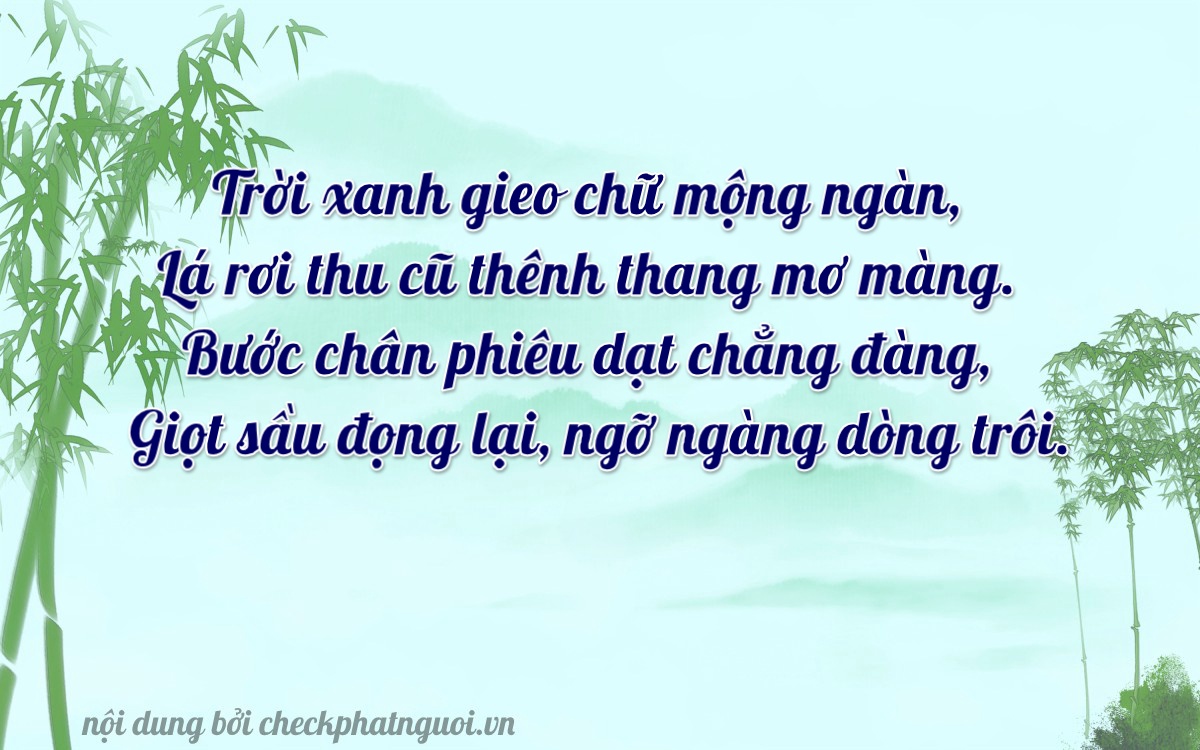 Bài thơ ý nghĩa cho <b>biển số 30K-15494</b> tại website checkphatnguoi.vn