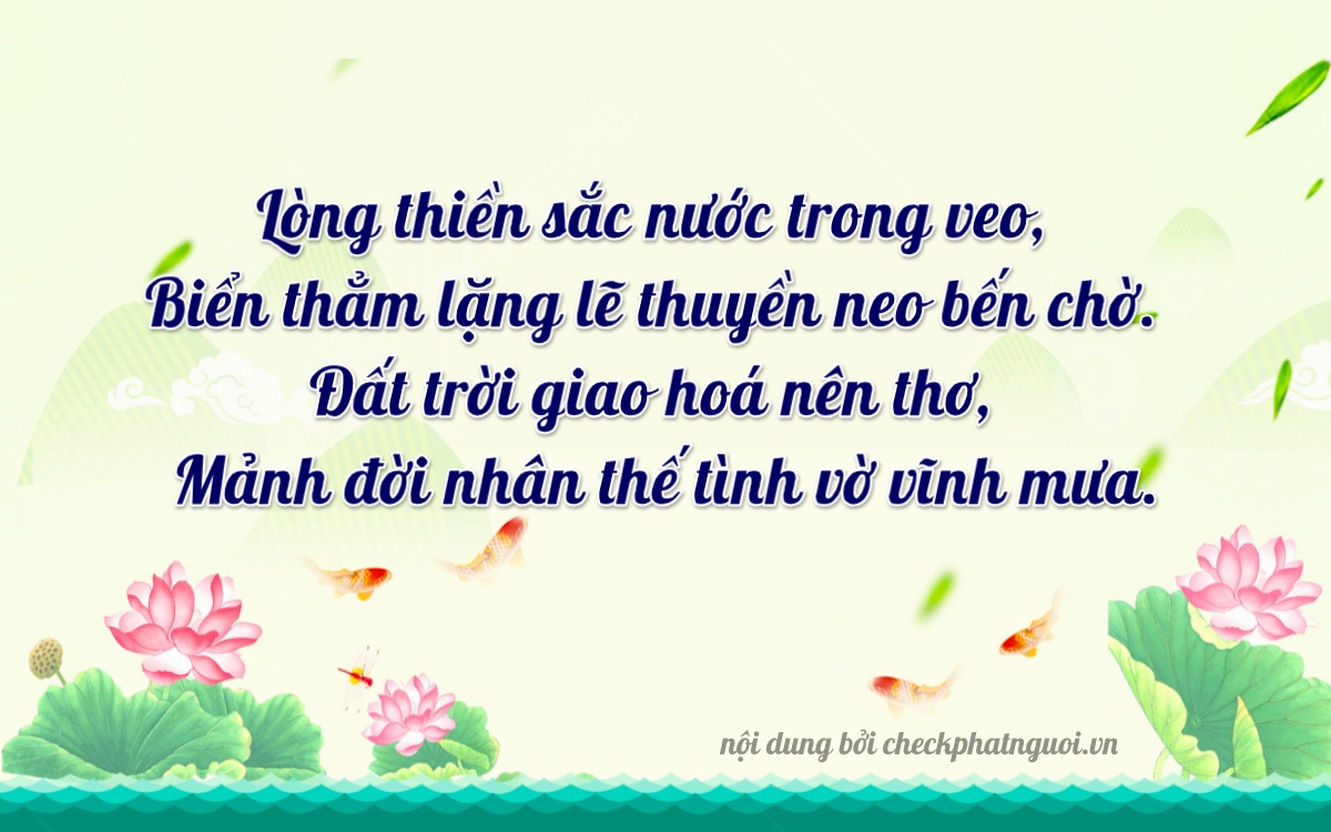 Bài thơ ý nghĩa cho <b>biển số 30K-16162</b> tại website checkphatnguoi.vn