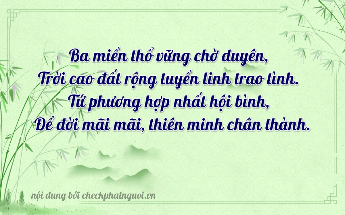Bài thơ ý nghĩa cho <b>biển số 30K-33106</b> tại website checkphatnguoi.vn