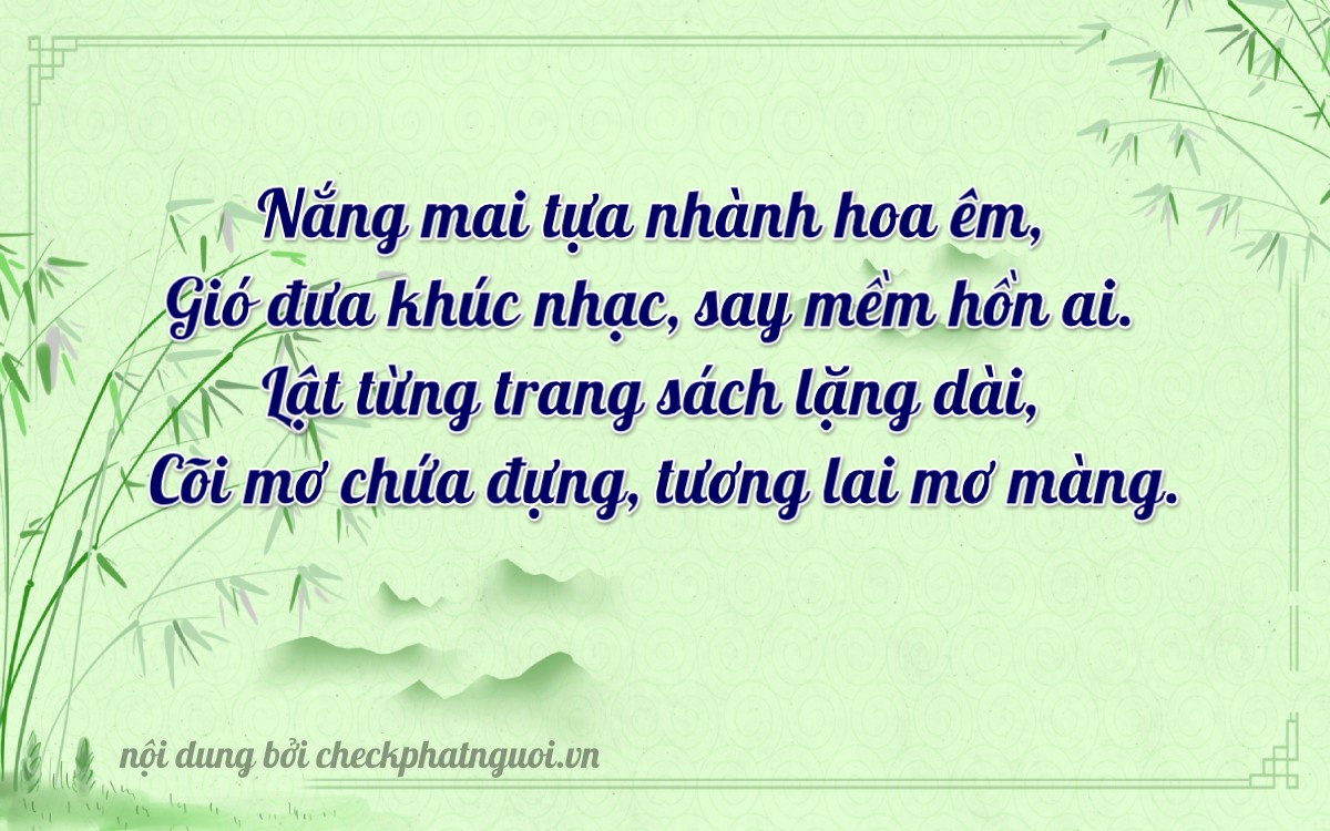 Bài thơ ý nghĩa cho <b>biển số 30K-49665</b> tại website checkphatnguoi.vn