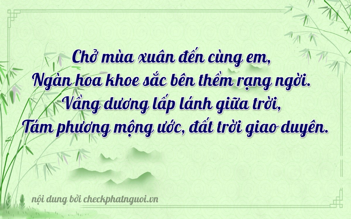 Bài thơ ý nghĩa cho <b>biển số 30K-54860</b> tại website checkphatnguoi.vn