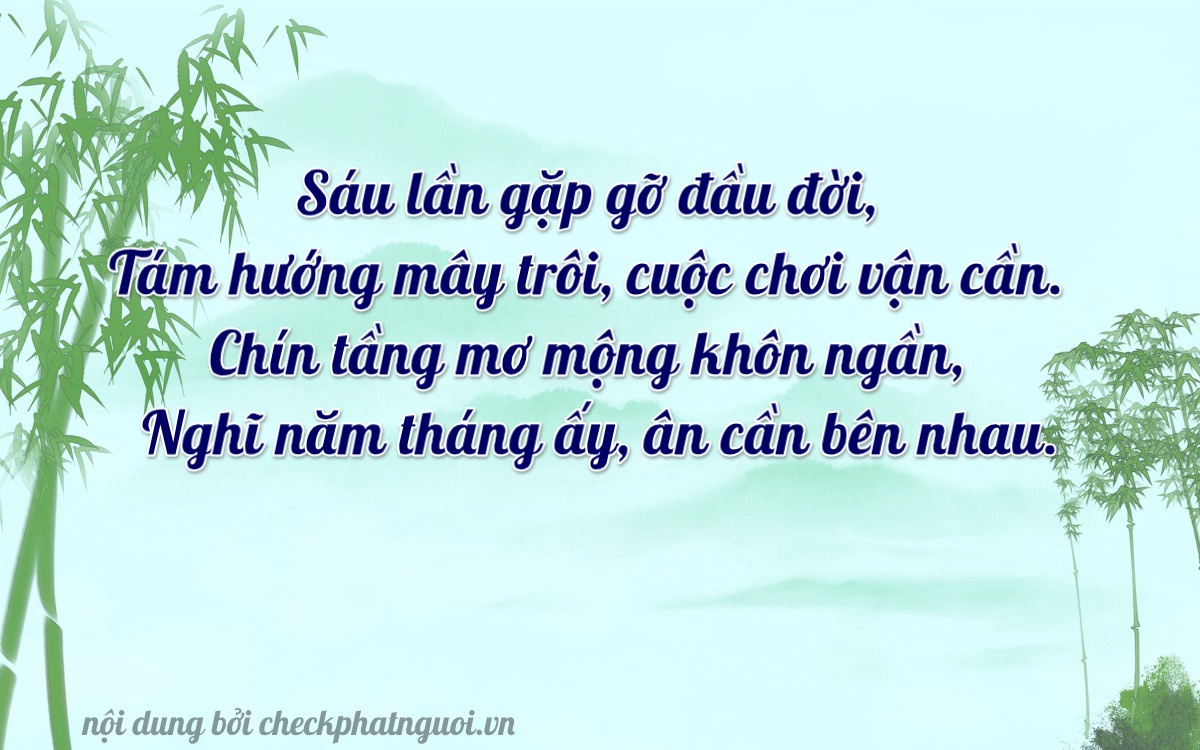 Bài thơ ý nghĩa cho <b>biển số 30K-56898</b> tại website checkphatnguoi.vn