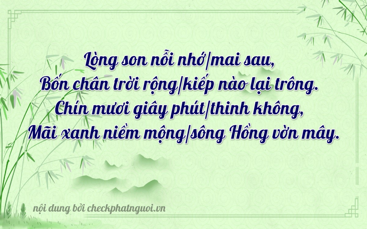 Bài thơ ý nghĩa cho <b>biển số 30K-59202</b> tại website checkphatnguoi.vn