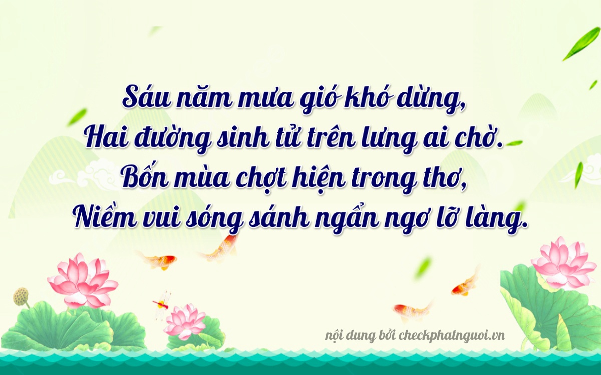 Bài thơ ý nghĩa cho <b>biển số 30K-66214</b> tại website checkphatnguoi.vn