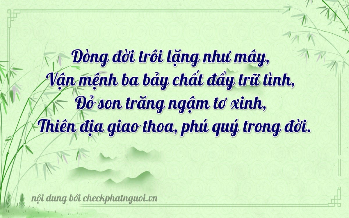 Bài thơ ý nghĩa cho <b>biển số 30K-69538</b> tại website checkphatnguoi.vn
