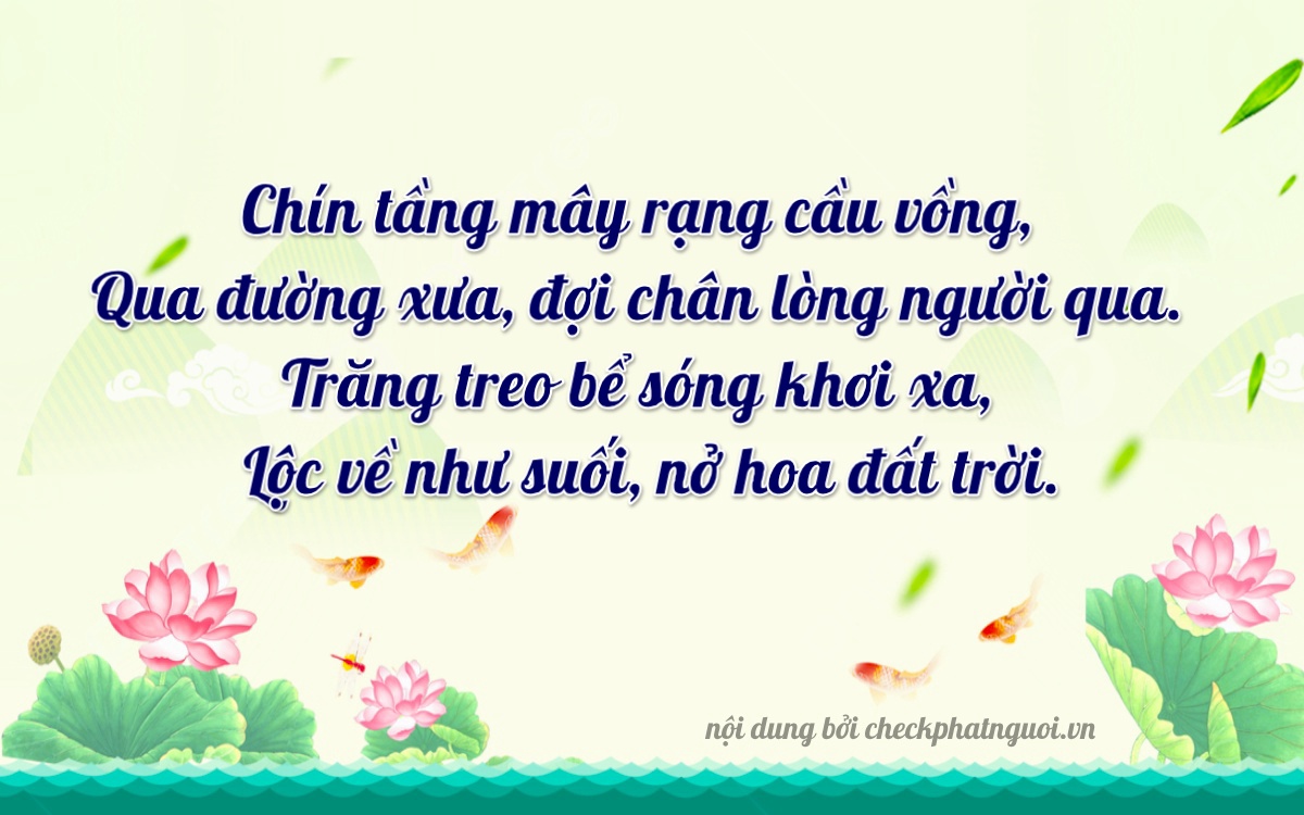 Bài thơ ý nghĩa cho <b>biển số 30K-70123</b> tại website checkphatnguoi.vn