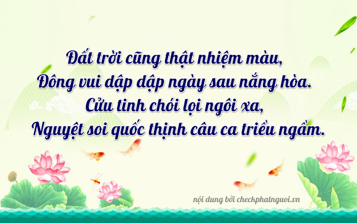 Bài thơ ý nghĩa cho <b>biển số 30K-72809</b> tại website checkphatnguoi.vn