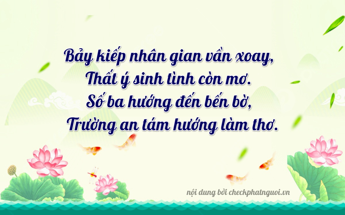Bài thơ ý nghĩa cho <b>biển số 30K-73328</b> tại website checkphatnguoi.vn