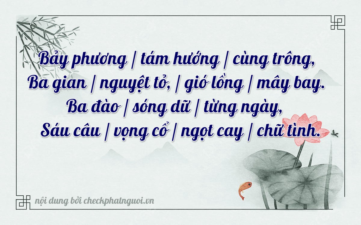 Bài thơ ý nghĩa cho <b>biển số 30K-73396</b> tại website checkphatnguoi.vn