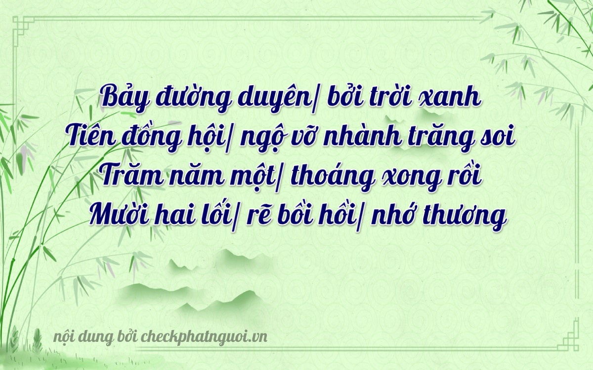 Bài thơ ý nghĩa cho <b>biển số 30K-77112</b> tại website checkphatnguoi.vn