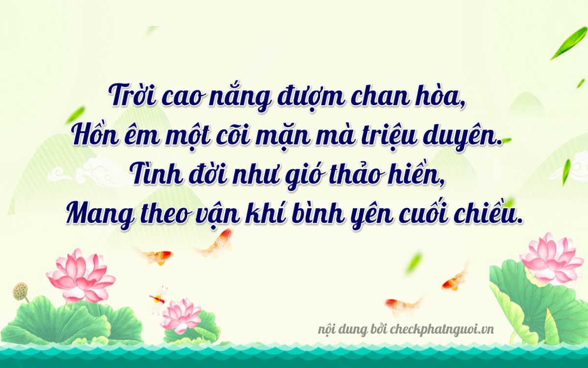 Bài thơ ý nghĩa cho <b>biển số 30K-92345</b> tại website checkphatnguoi.vn