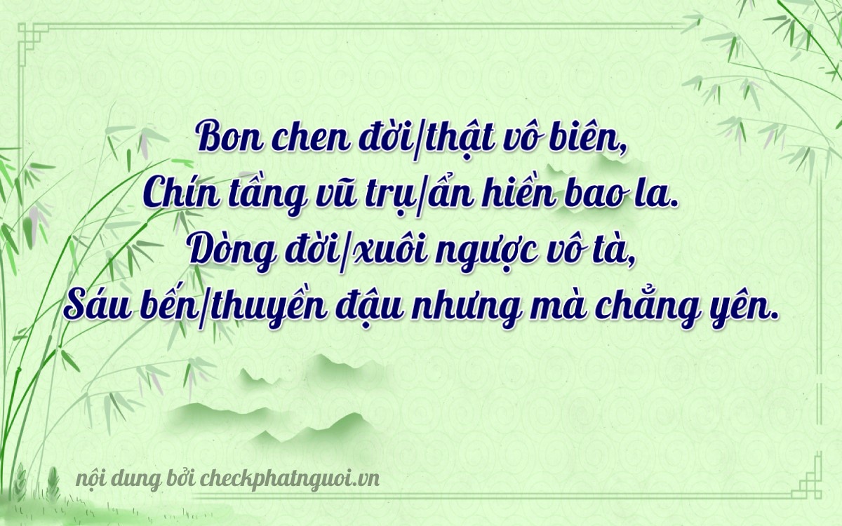 Bài thơ ý nghĩa cho <b>biển số 30K-94967</b> tại website checkphatnguoi.vn