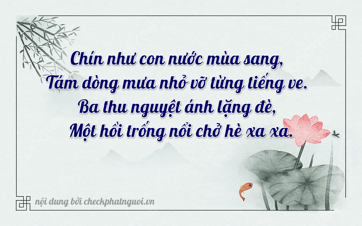 Bài thơ ý nghĩa cho <b>biển số 30K-98319</b> tại website checkphatnguoi.vn