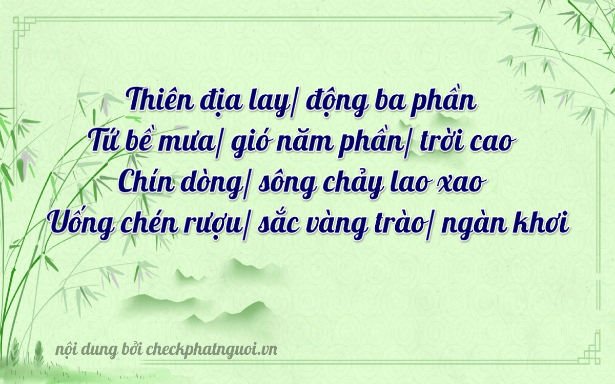 Bài thơ ý nghĩa cho <b>biển số 30K-99345</b> tại website checkphatnguoi.vn