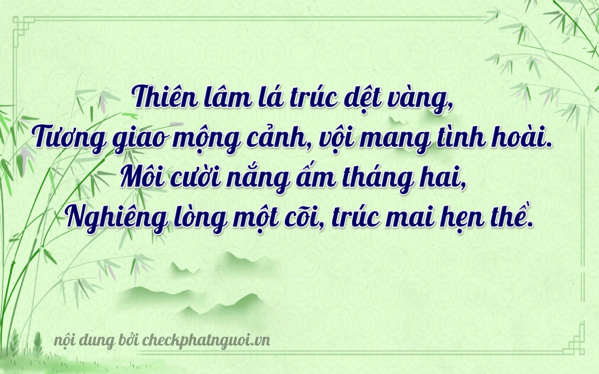 Bài thơ ý nghĩa cho <b>biển số 30L-01515</b> tại website checkphatnguoi.vn