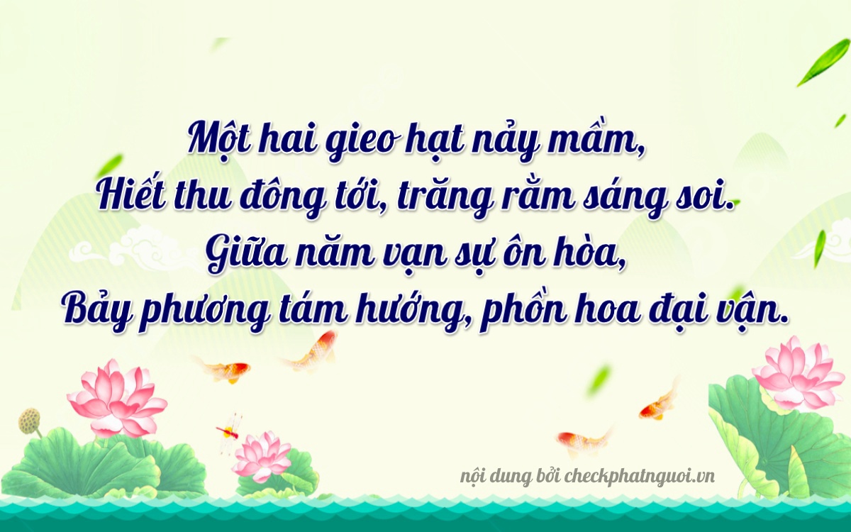Bài thơ ý nghĩa cho <b>biển số 30L-11257</b> tại website checkphatnguoi.vn