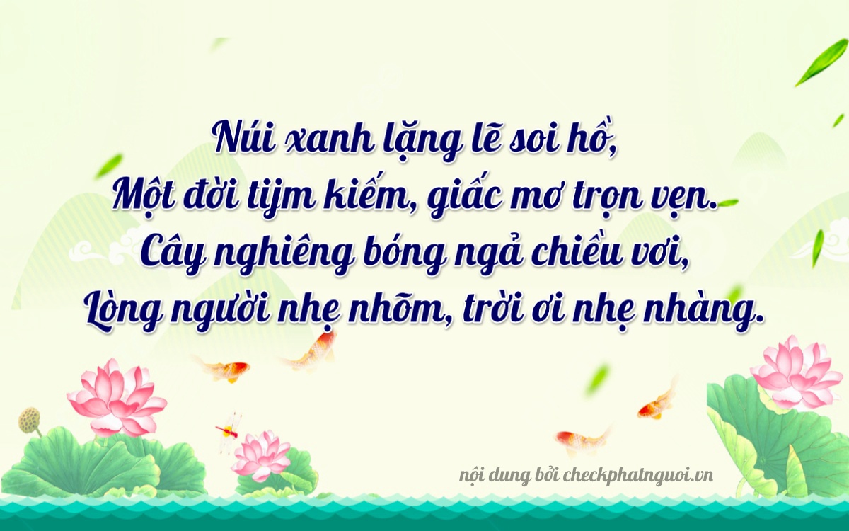 Bài thơ ý nghĩa cho <b>biển số 30L1-26201</b> tại website checkphatnguoi.vn