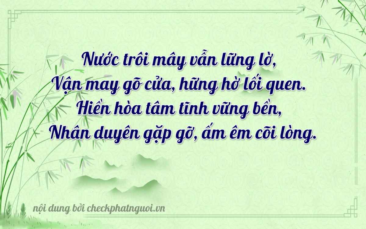 Bài thơ ý nghĩa cho <b>biển số 30L1-26687</b> tại website checkphatnguoi.vn