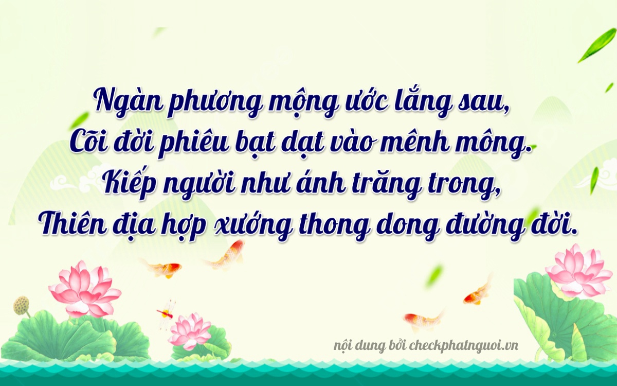 Bài thơ ý nghĩa cho <b>biển số 30L-26280</b> tại website checkphatnguoi.vn