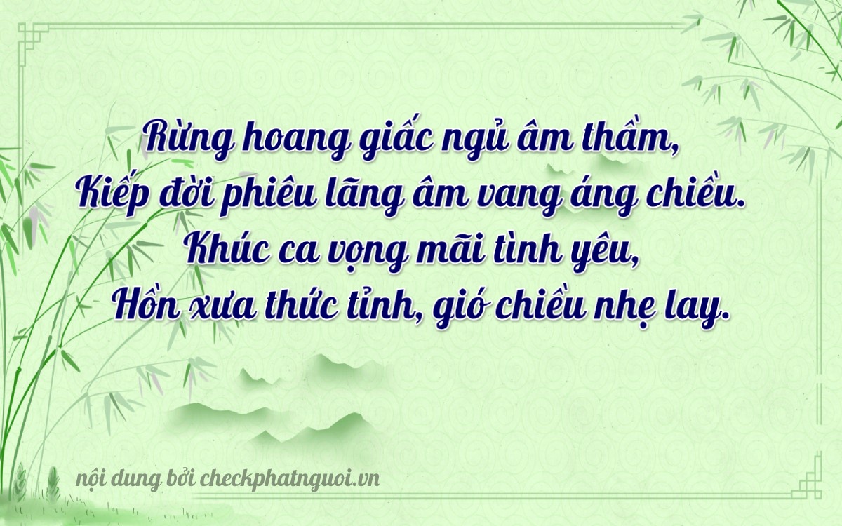 Bài thơ ý nghĩa cho <b>biển số 30L-27567</b> tại website checkphatnguoi.vn
