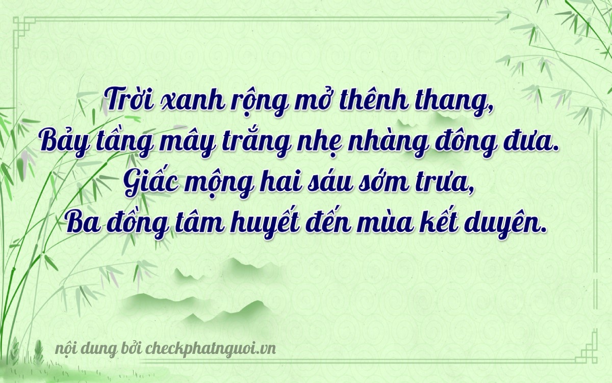 Bài thơ ý nghĩa cho <b>biển số 30L-27623</b> tại website checkphatnguoi.vn