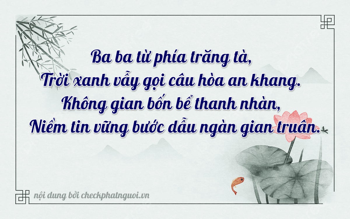 Bài thơ ý nghĩa cho <b>biển số 30L-33043</b> tại website checkphatnguoi.vn