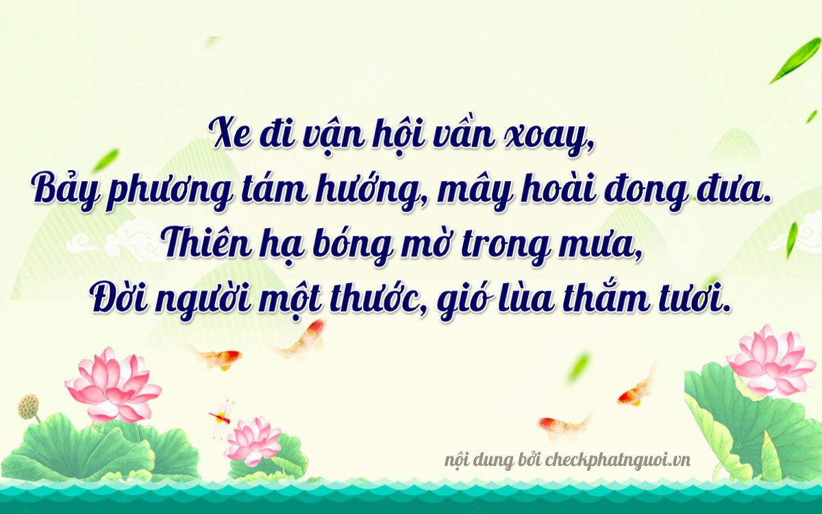 Bài thơ ý nghĩa cho <b>biển số 30L-45757</b> tại website checkphatnguoi.vn