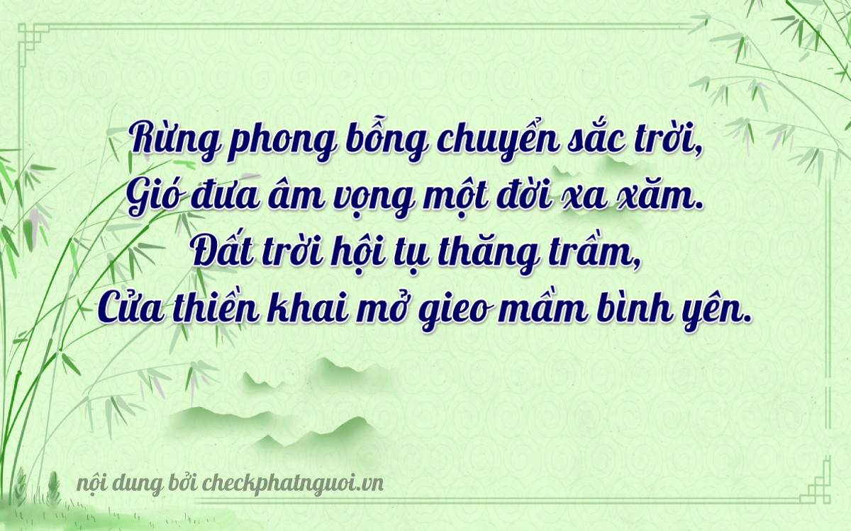 Bài thơ ý nghĩa cho <b>biển số 30L-45981</b> tại website checkphatnguoi.vn