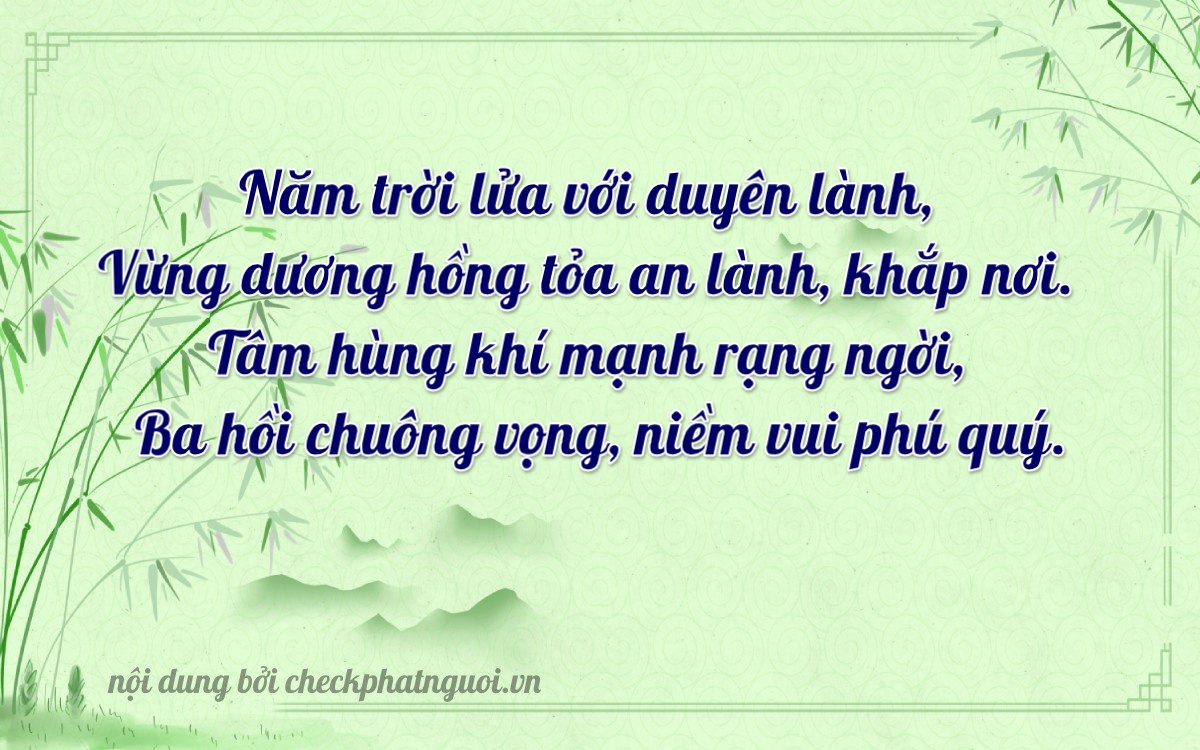 Bài thơ ý nghĩa cho <b>biển số 30L-51733</b> tại website checkphatnguoi.vn