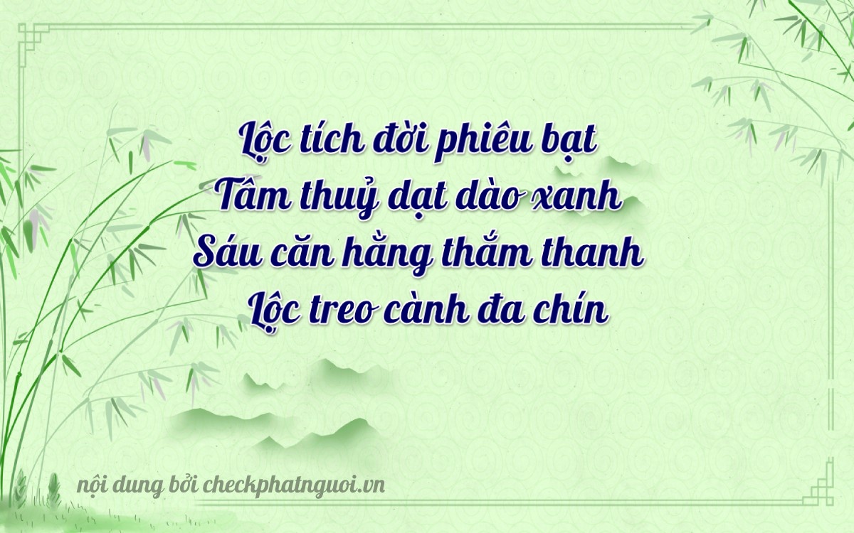 Bài thơ ý nghĩa cho <b>biển số 30L-52968</b> tại website checkphatnguoi.vn