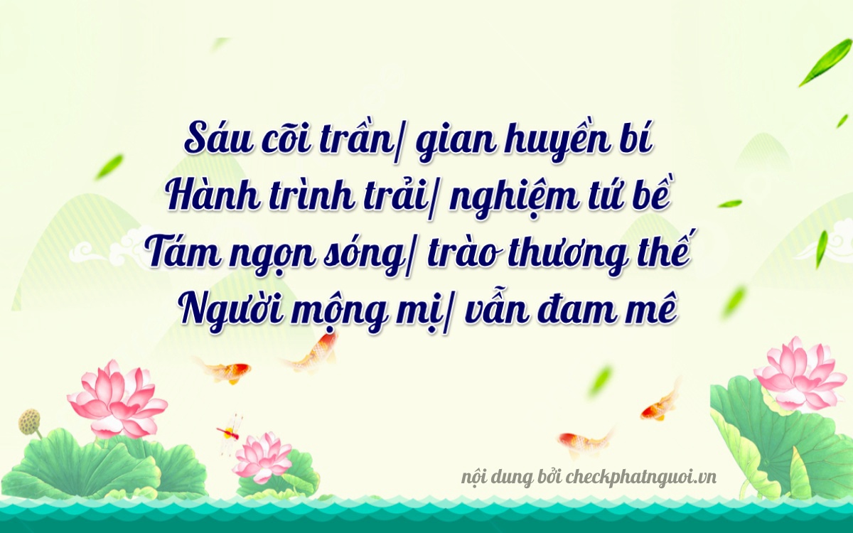 Bài thơ ý nghĩa cho <b>biển số 30L-66481</b> tại website checkphatnguoi.vn