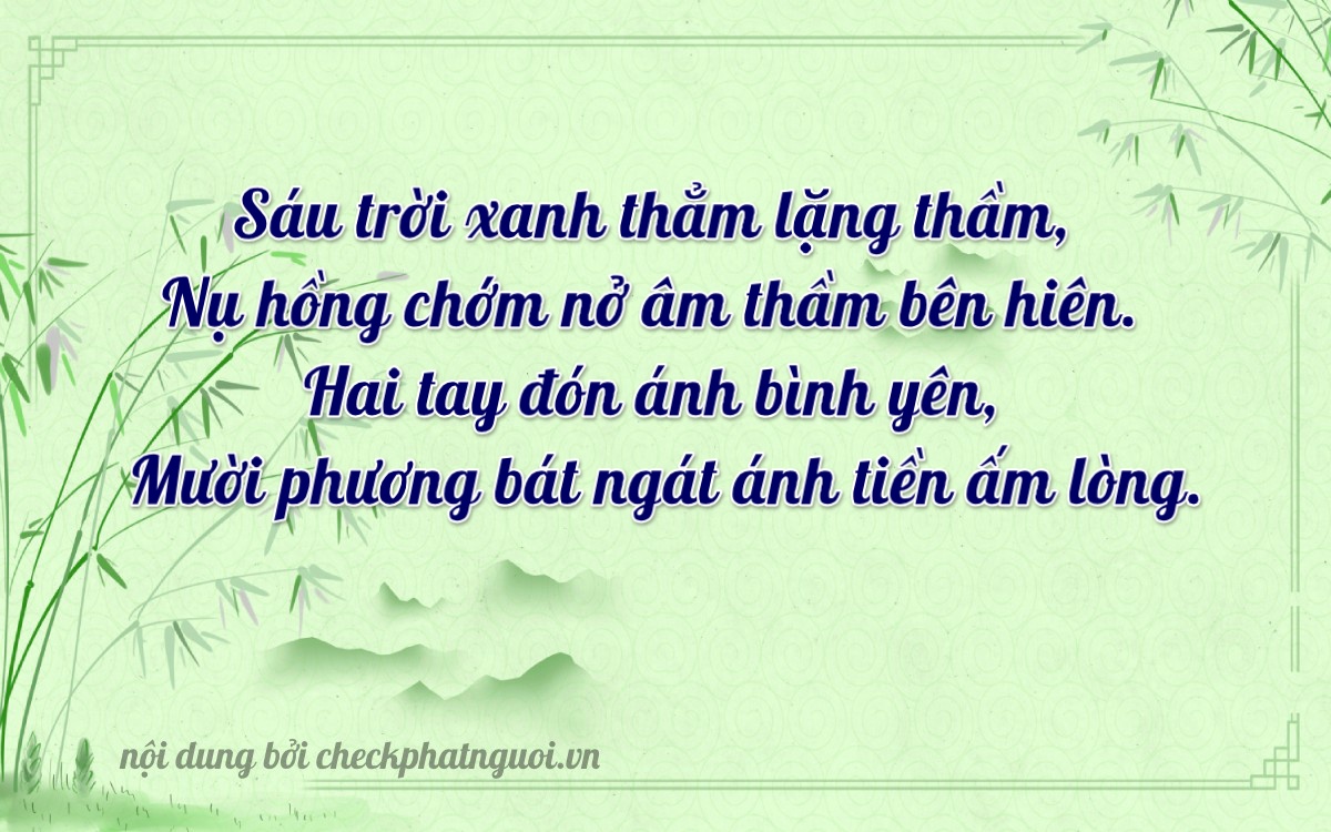 Bài thơ ý nghĩa cho <b>biển số 30L-67210</b> tại website checkphatnguoi.vn