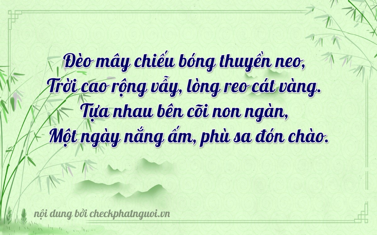 Bài thơ ý nghĩa cho <b>biển số 30L-70717</b> tại website checkphatnguoi.vn