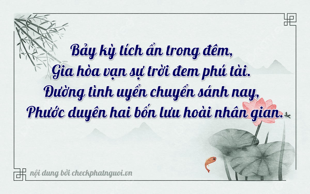 Bài thơ ý nghĩa cho <b>biển số 30L-71427</b> tại website checkphatnguoi.vn