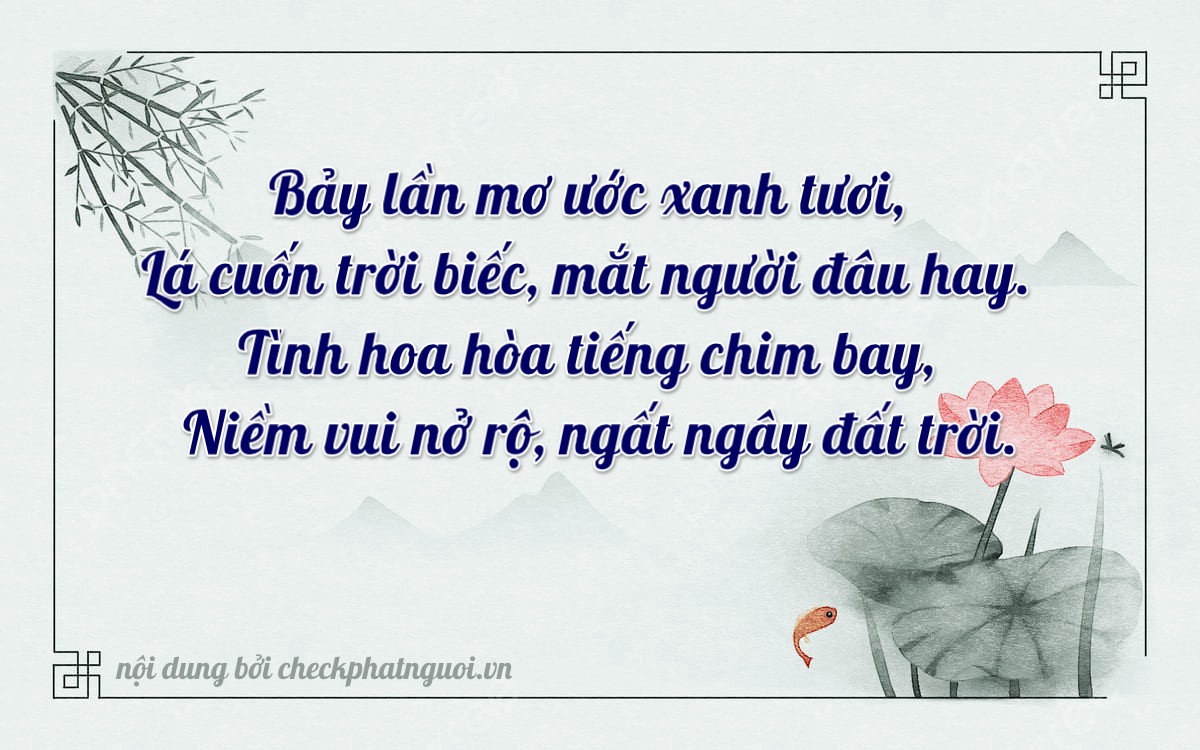 Bài thơ ý nghĩa cho <b>biển số 30L-71483</b> tại website checkphatnguoi.vn