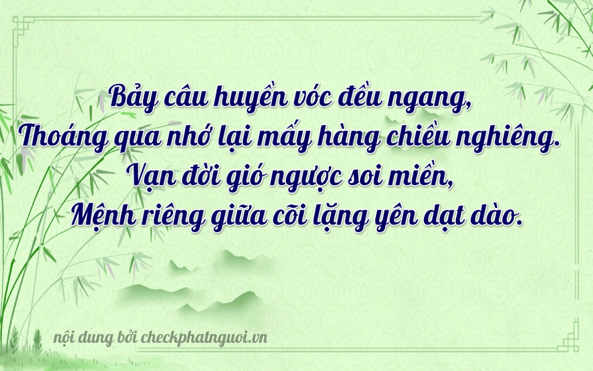 Bài thơ ý nghĩa cho <b>biển số 30L-72817</b> tại website checkphatnguoi.vn