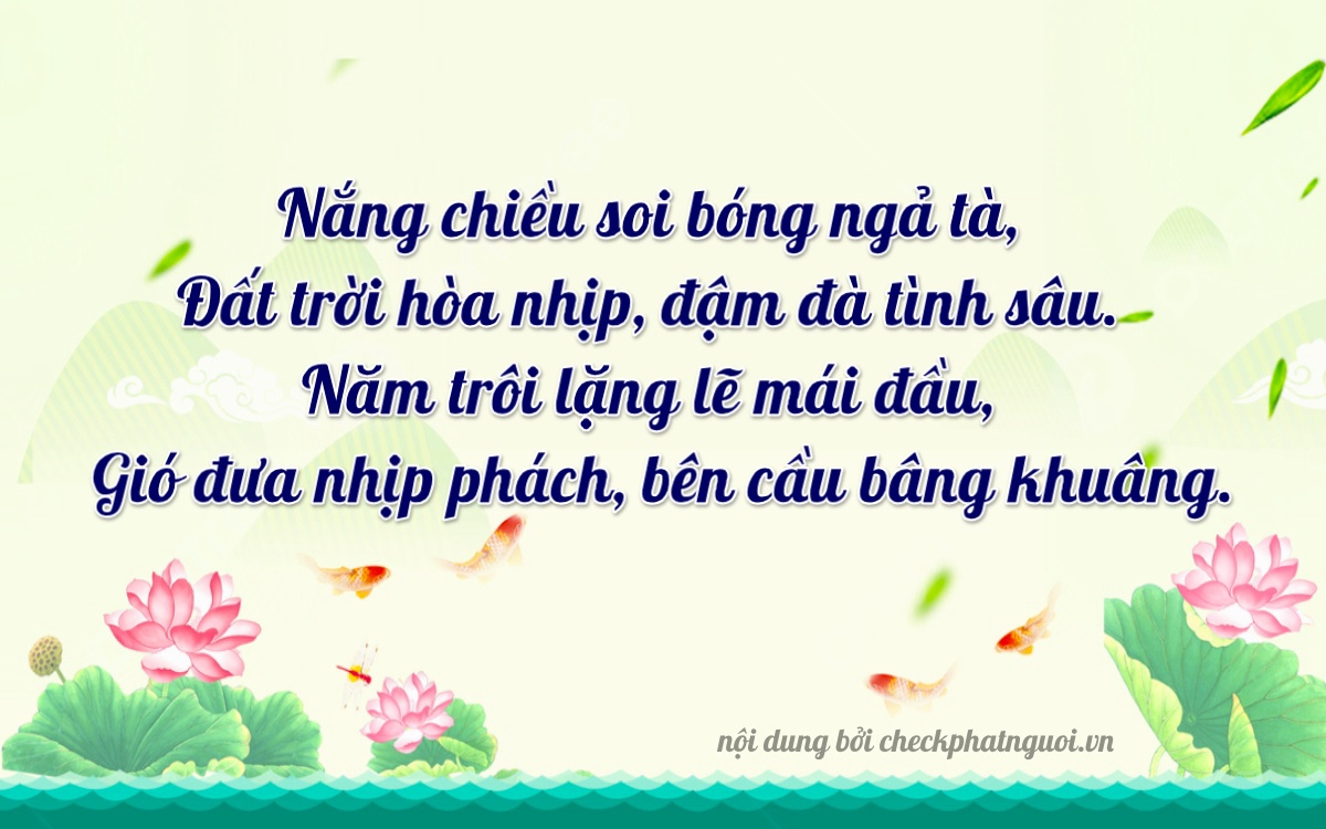 Bài thơ ý nghĩa cho <b>biển số 30L-73705</b> tại website checkphatnguoi.vn