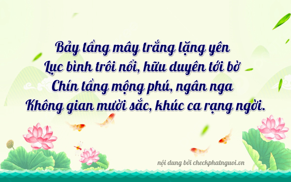Bài thơ ý nghĩa cho <b>biển số 30L-76907</b> tại website checkphatnguoi.vn