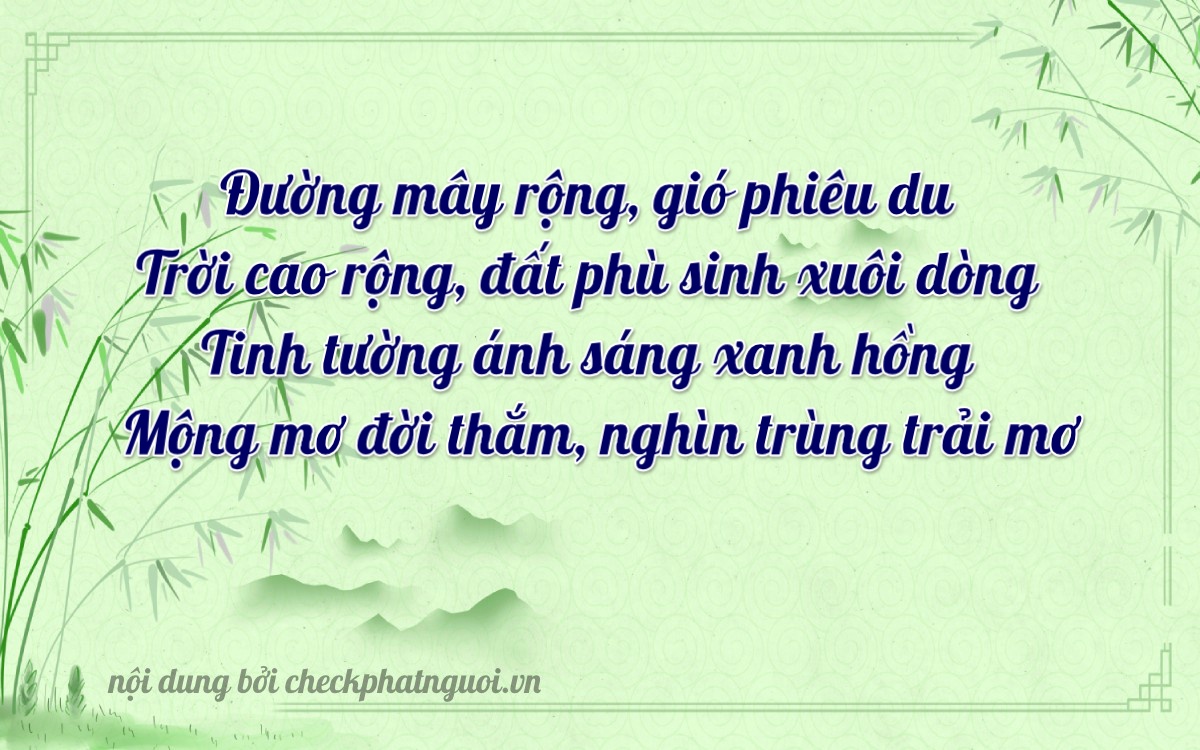 Bài thơ ý nghĩa cho <b>biển số 30L-77205</b> tại website checkphatnguoi.vn