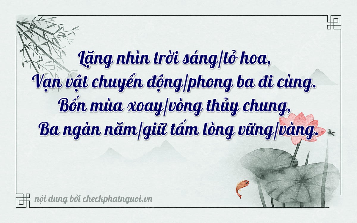 Bài thơ ý nghĩa cho <b>biển số 30L-78233</b> tại website checkphatnguoi.vn