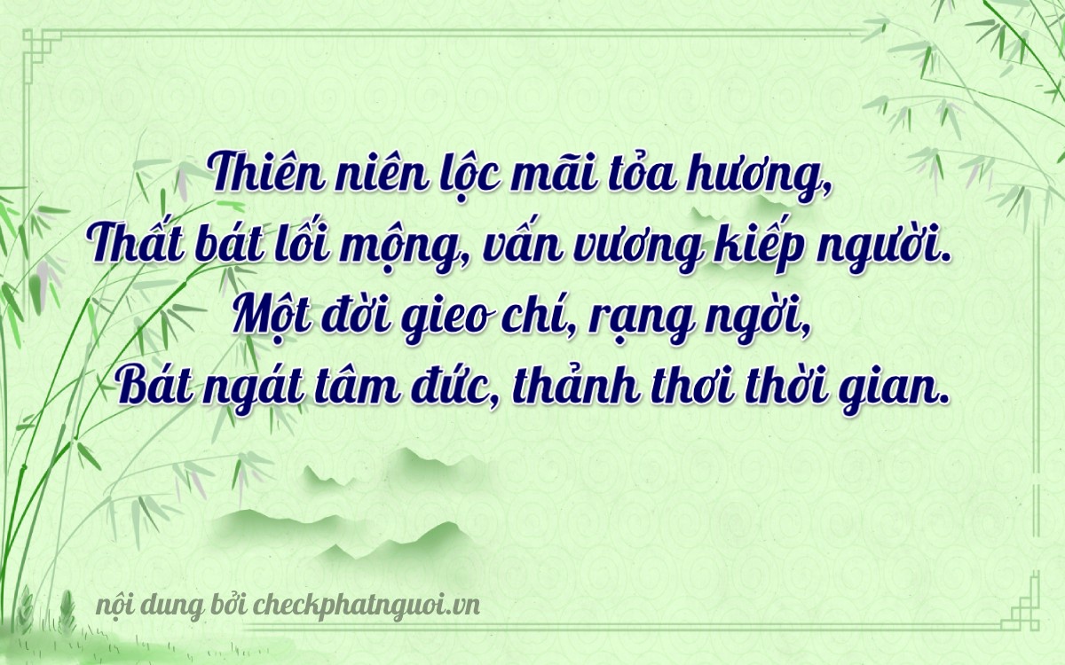 Bài thơ ý nghĩa cho <b>biển số 30L-80718</b> tại website checkphatnguoi.vn