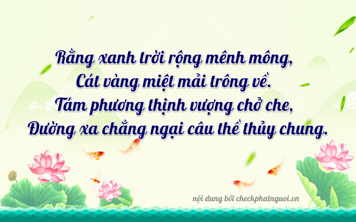 Bài thơ ý nghĩa cho <b>biển số 30L-84745</b> tại website checkphatnguoi.vn